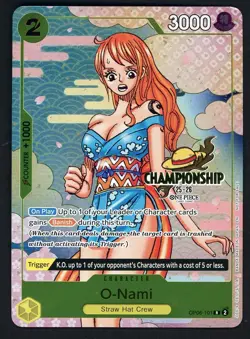 One Piece TCG O-Nami Nami OP06-101 25-26 Championship Promo - Image 1