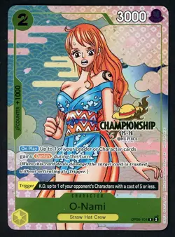 One Piece TCG O-Nami Nami OP06-101 25-26 Championship Promo - Image 1