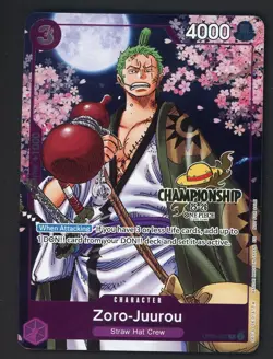 Zoro-Juurou (Event Pack Vol. 5) OP05-067 One Piece PROMO GOLD CHAMPIONSHIP - Image 1