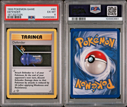 DEFENDER 1999 Pokemon Game Base Set 1st Edition #80 PSA 6 - Image 3