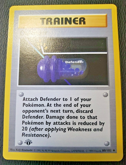 1999 Pokemon Base 1st Edition #80 Defender Pokemon Game CCG - Image 1