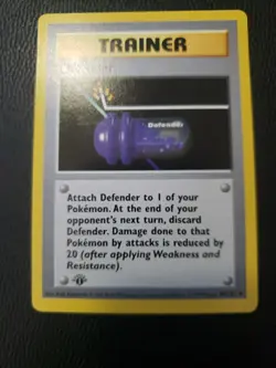 1999 Pokemon Base 1st Edition #80 Defender Pokemon Game CCG - Image 3