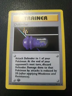 1999 Pokemon Base 1st Edition #80 Defender Pokemon Game CCG - Image 5