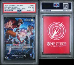 PSA 10 2024 One Piece Promo Monkey D. Luffy PSA Magazine Exclusive OP05-060 - Image 1