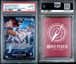 PSA 10 2024 One Piece Promo Monkey D. Luffy PSA Magazine Exclusive OP05-060 - Image 1
