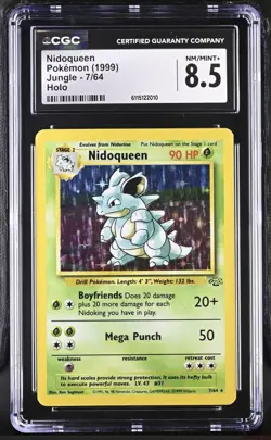 CGC 8.5 Nidoqueen 1999 Jungle 7/64 Holo Pokemon Card - Image 2