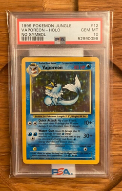 Pokemon Jungle VAPOREON ERROR NO SYMBOL CARD POP 1 OF 18 THAT'S PSA10 #52990099 - Image 2