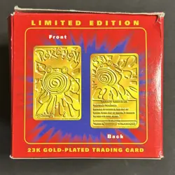 1999 Pokemon 23k Gold Plated Trading Card Poliwhirl with Box - Image 3