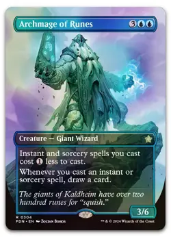 Archmage of Runes (Borderless) #304 (Foil) Foundations FDN Magic MTG - Image 1