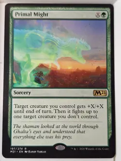 Primal Might - Magic 2021 Core Set M21 - Magic the Gathering MTG Nice! - Image 1