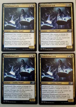 4x Tomebound Lich Core Set 2020 M20 MTG Magic The Gathering NM Playset - Image 1