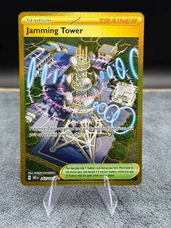 Pokemon Jamming Tower Gold Hyper Rare 243/182 SV10 Destined Rivals - Image 1