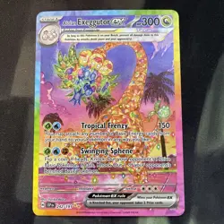 Alolan Exeggutor ex 242/191 SIR Sv08: Surging Sparks Holo Pokemon Card - Image 1