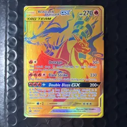 Pokemon TCG Reshiram Charizard GX Sun & Moon SM247 Holo Promo Card NM Condition - Image 1