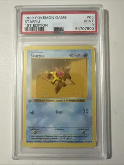Pokemon PSA 9 1st Edition Staryu 065/102 Base Set (Shadowless) - Image 1