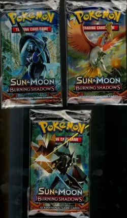 2017 Pokemon Sun & Moon Burning Shadows Booster 3-Pack (Set) - Image 1