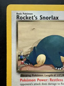 Pokemon Rocket’s Snorlax 33/132 Gym Heroes Rare 2000 WOTC (LP) - Image 2
