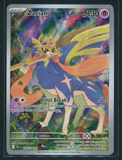 Zacian 100/094 IR Illustration Rare Holo Pokemon 2025 Phantasmal Flames NM - Image 1