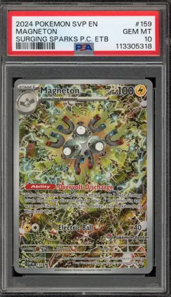 Pokemon Center Stamp Promo Magneton Surging Sparks ETB SVP EN 159 PSA 10 - Image 1
