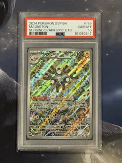 Pokemon Center Stamp Promo Magneton Surging Sparks ETB SVP EN 159 PSA 10 - Image 1