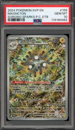 Pokemon Center Stamp Promo Magneton Surging Sparks ETB SVP EN 159 PSA 10 - Image 1