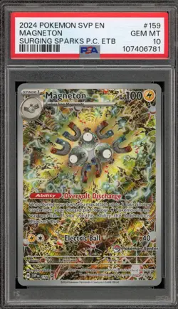 Pokemon Center Stamp Promo Magneton Surging Sparks ETB SVP EN 159 PSA 10 - Image 1