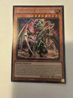 Yugioh Regenesis Archfiend ALIN-EN016 Secret Rare 1st Edition NM - Image 1