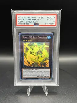 2012 Yu-Gi-Oh! 1st Ed Ghost Rare Number C32 :Shark Drake Veiss #ABYR-EN039 PSA 6 - Image 1