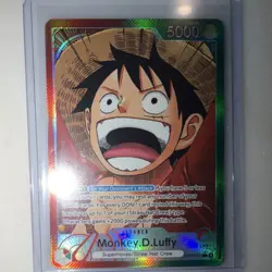 Bandai One Piece Card Game Monkey D. Luffy Leader Card OP13-001 Holo English x2 - Image 2