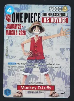 Monkey.D.Luffy College Basketball US Voyage) P-055 One Piece Promotion - Image 1