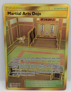 Martial Arts Dojo (Secret) 268/236 Sm-Cosmic Eclipse Holo LP Pokemon - Image 1