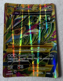 Pokemon TCG JUMBO/Oversized Mega M Rayquaza EX Full Art 98/98 XY Ancient Origins - Image 1