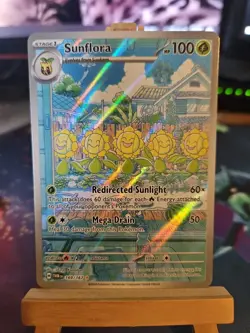 Pokemon TCG Sunflora Holo Card 169/167 Twilight Masquerade Series NM - Image 1