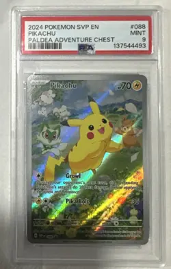 Pikachu 088 Sv: Scarlet & Violet Promo Cards Holo PSA 9 - Image 1