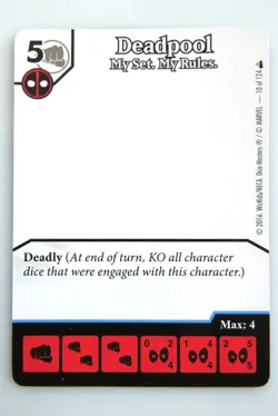 Deadpool ~ DEADPOOL My Set, My Rules #10 Blank sketch PROMO Dice Masters card - Image 1