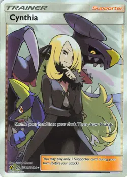 Pokemon TCG Cynthia Hidden Fates Full Art Ultra Rare Holo Card SV82/SV94 NM/M - Image 1