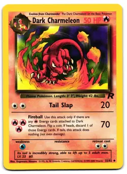 Dark Charmeleon 32/82 - Team Rocket Uncommon Pokemon TCG - MP Card - Image 1