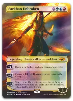 Sarkhan Unbroken #WS8 (Foil) (NM) Mythic Edition War of the Spark MED3 Magic MTG - Image 1