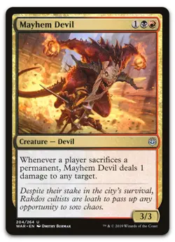 Mayhem Devil #204 (NM) War of the Spark WAR Magic MTG - Image 1