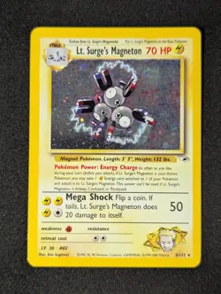 Pokemon TCG Lt. Surge's Magneton 8/132 Holo Rare Gym Heroes - Image 1