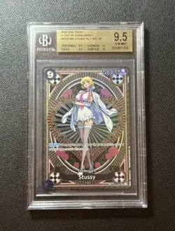 BGS 9.5 Stussy SR SP Parallel ONE PIECE English A Fist of Divine Speed OP07-085 - Image 1