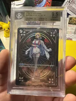 BGS 9.5 Stussy SR SP Parallel ONE PIECE English A Fist of Divine Speed OP07-085 - Image 1