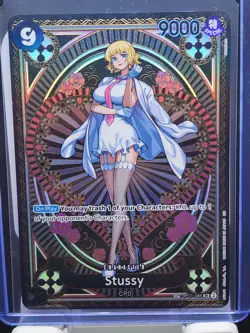 One Piece Stussy (SP) OP07-085 SR A Fist of Divine Speed Foil OP11 English - Image 1