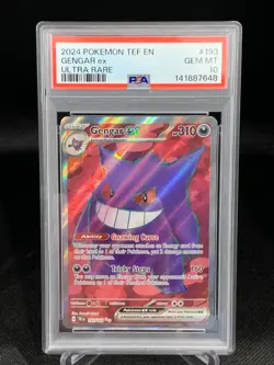 Pokemon PSA 10 - 2024 Gengar ex 193/162 SV05: Temporal Forces Holo - Image 1