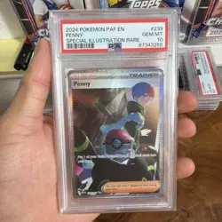 2024 POKEMON PAF EN-PALDEAN FATES SPECIAL ILLUSTRATION RARE #239 PENNY PSA 10 - Image 1
