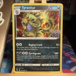Tyranitar 043/078 STAMPED Pokemon GO Holo Rare Pokemon TCG MINT - Image 1