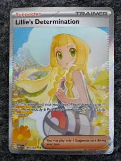 Pokemon TCG Lillie's Determination 184/132 Trainer Full Art Mega Evolution, NM - Image 1