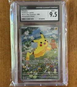 CGC 9.5 | Pikachu SVP088, Adventure Chest Promo 2024 Black Star, Pokemon TCG - Image 1