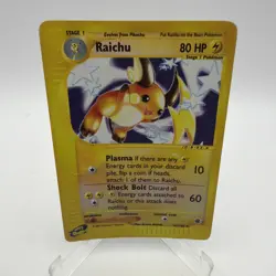 Pokemon Raichu Expedition Base Set 61/165 Reverse Holo Rare HP - Image 1
