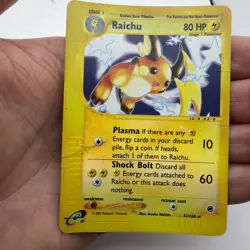 Pokemon Raichu Expedition Base Set 61/165 Reverse Holo Rare HP - Image 2
